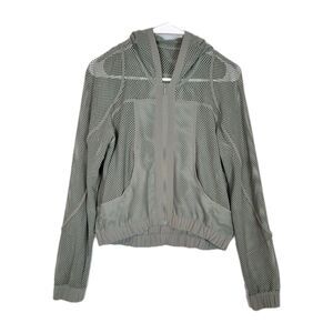Lululemon Womens Relaxed Fit Mesh Hooded Jacket Size 2 Sage Green *Scented Read*